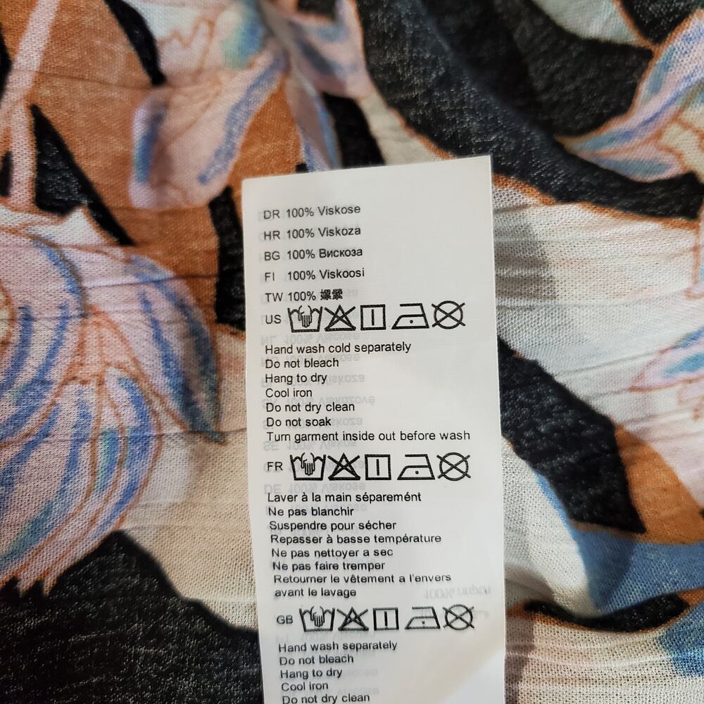 Billabong Twist It Midi Slip Dress Size S Tropical Smocked Babydoll Empire Waist - Picture 10 of 14